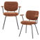 WOOOD WOOOD Brint Eetkamerstoel Armleuning Zand - Set Van 2 - 80x63x58