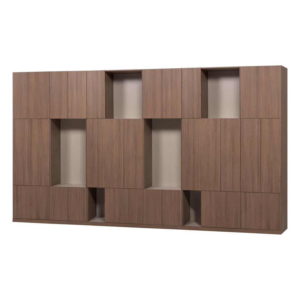 WOOOD Build Wandkast Combinatie 376 cm - Eiken Decor - Naturel