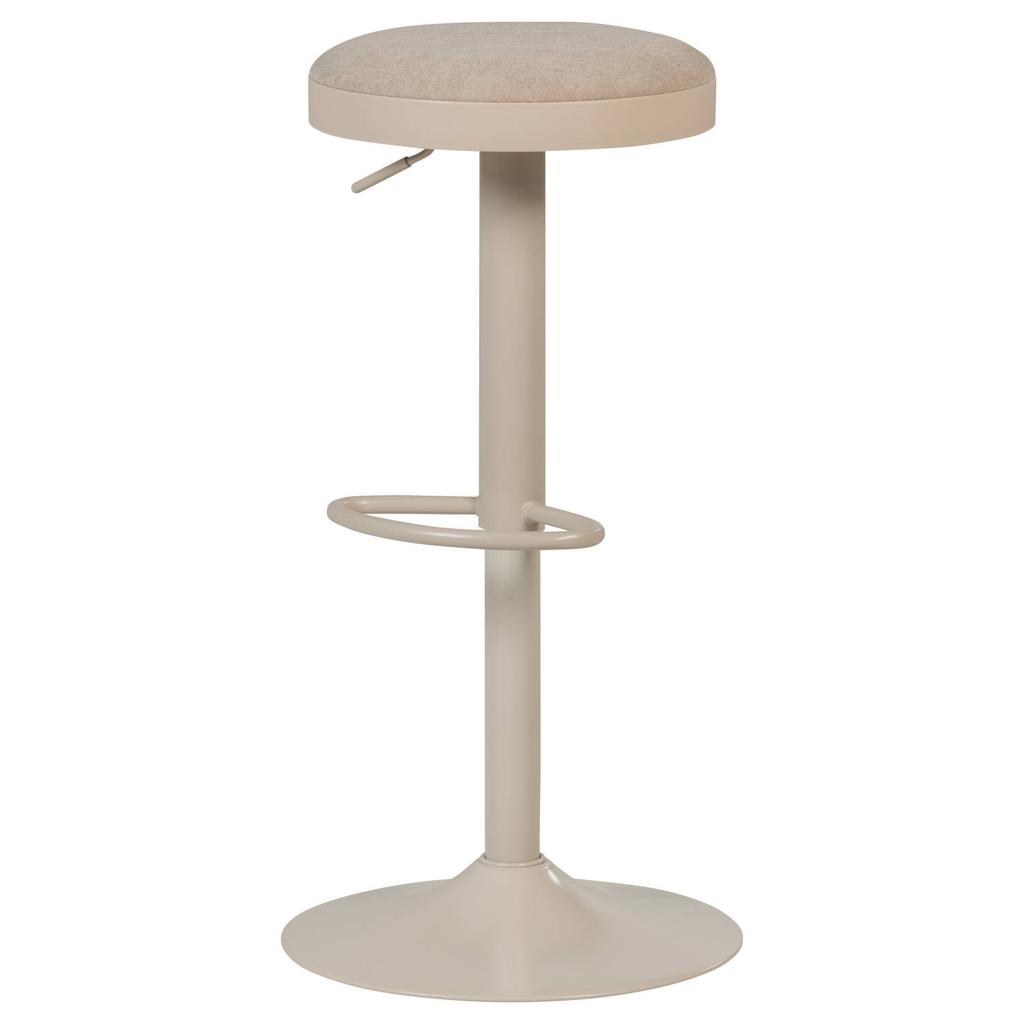 WOOOD WOOOD Mevo Barstoel In Hoogte Verstelbaar - Chenille - Zand - 82x42x42