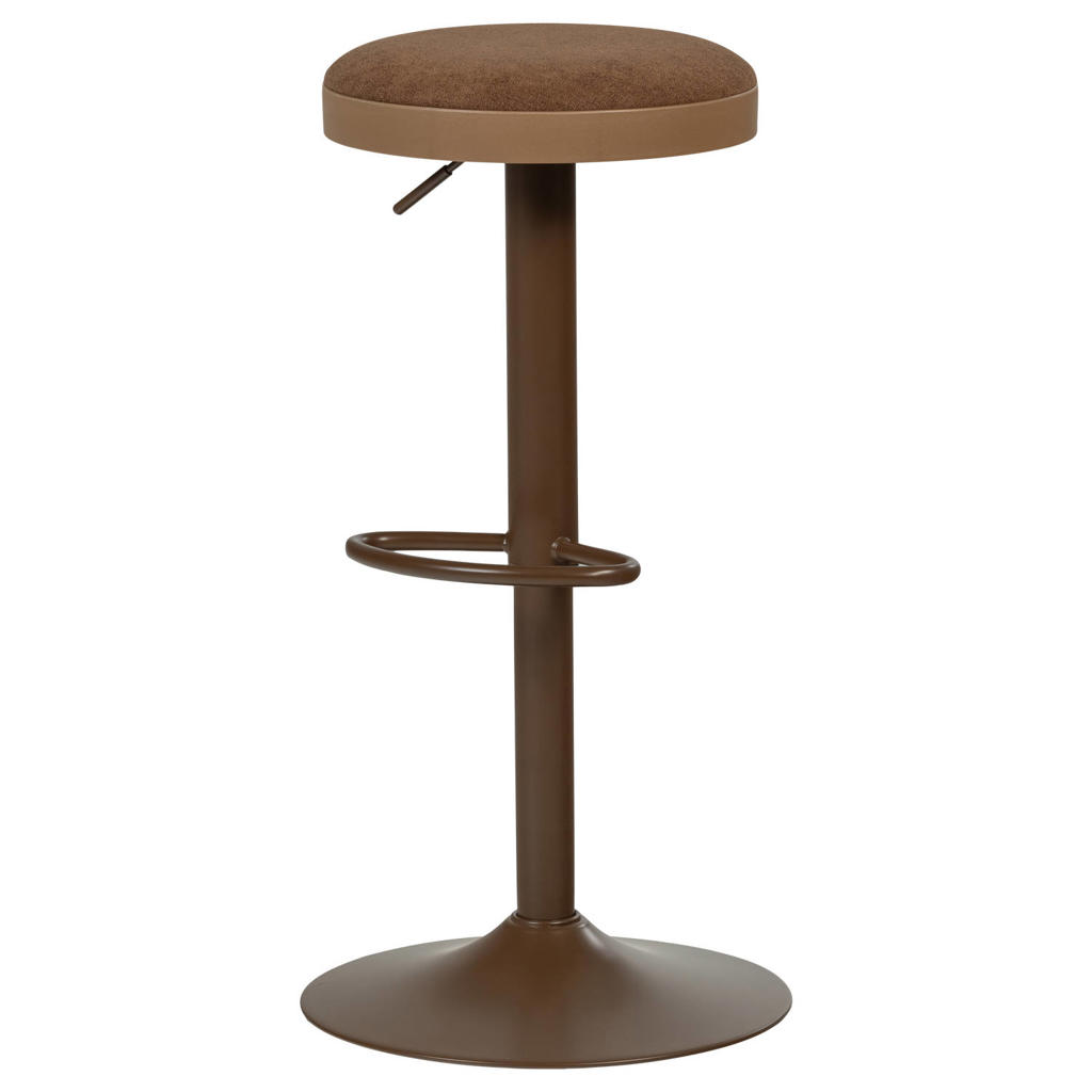 WOOOD WOOOD Mevo Barstoel In Hoogte Verstelbaar - Chenille - Zand - 82x42x42