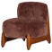 WOOOD Runi fauteuil - paars/bruin