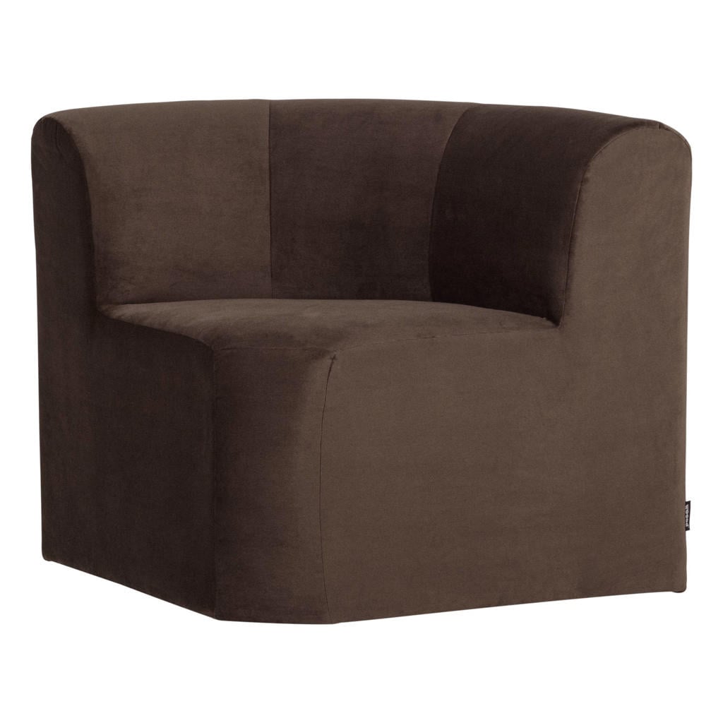 WOOOD Mojo Base Eetbank Hoek Met Rugleuning - Bouclé - Bruin