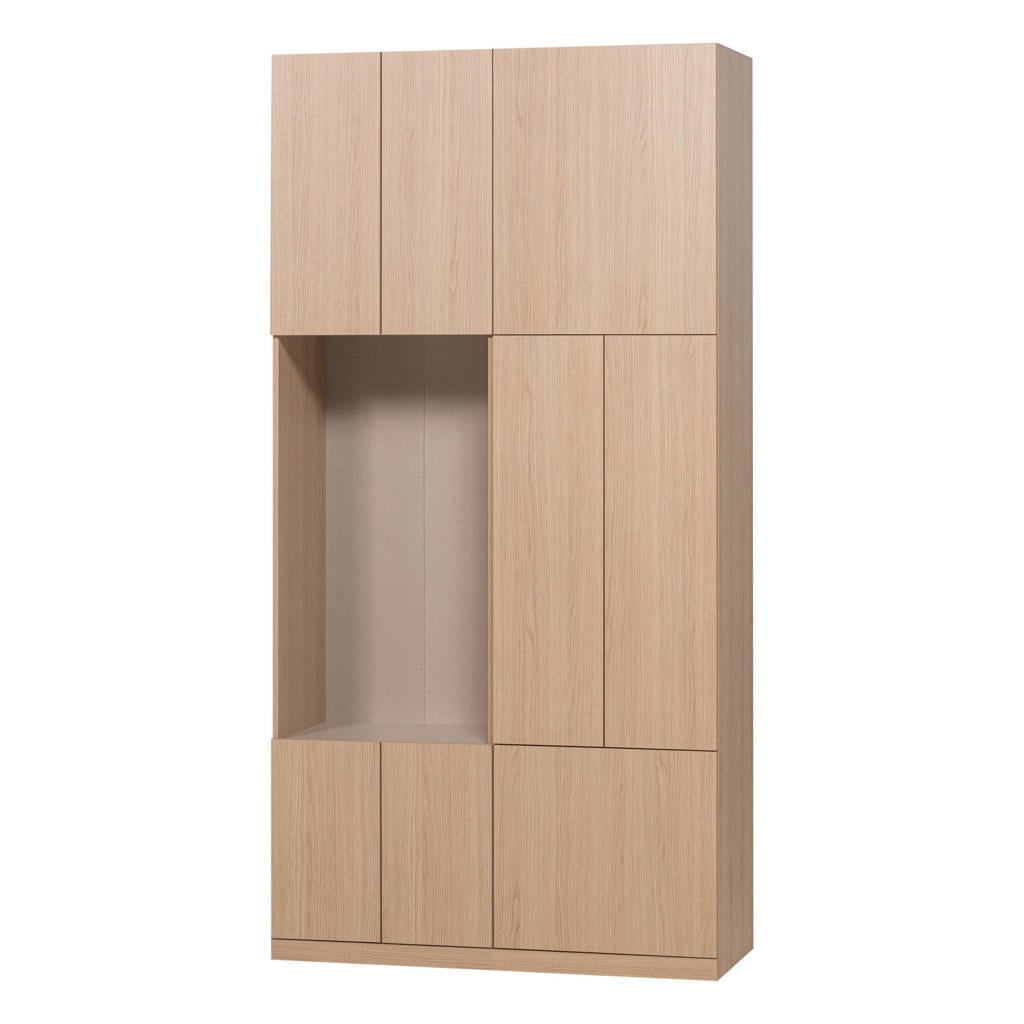 WOOOD Build Wandkast Combinatie 108 cm - Eiken Decor - Bruin
