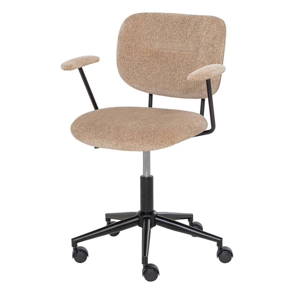 WOOOD Brint Bureaustoel Met Armleuning - Zand - 87x62x63