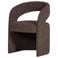 WOOOD WOOOD Lanor Eetkamerstoel Grove - Bouclé - Donkerbruin - 76x58x57