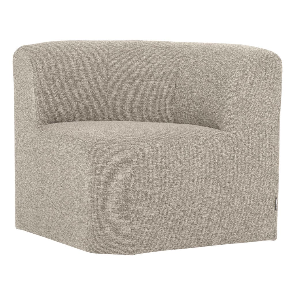 WOOOD Mojo Base Eetbank Hoek Met Rugleuning - Bouclé - Bruin