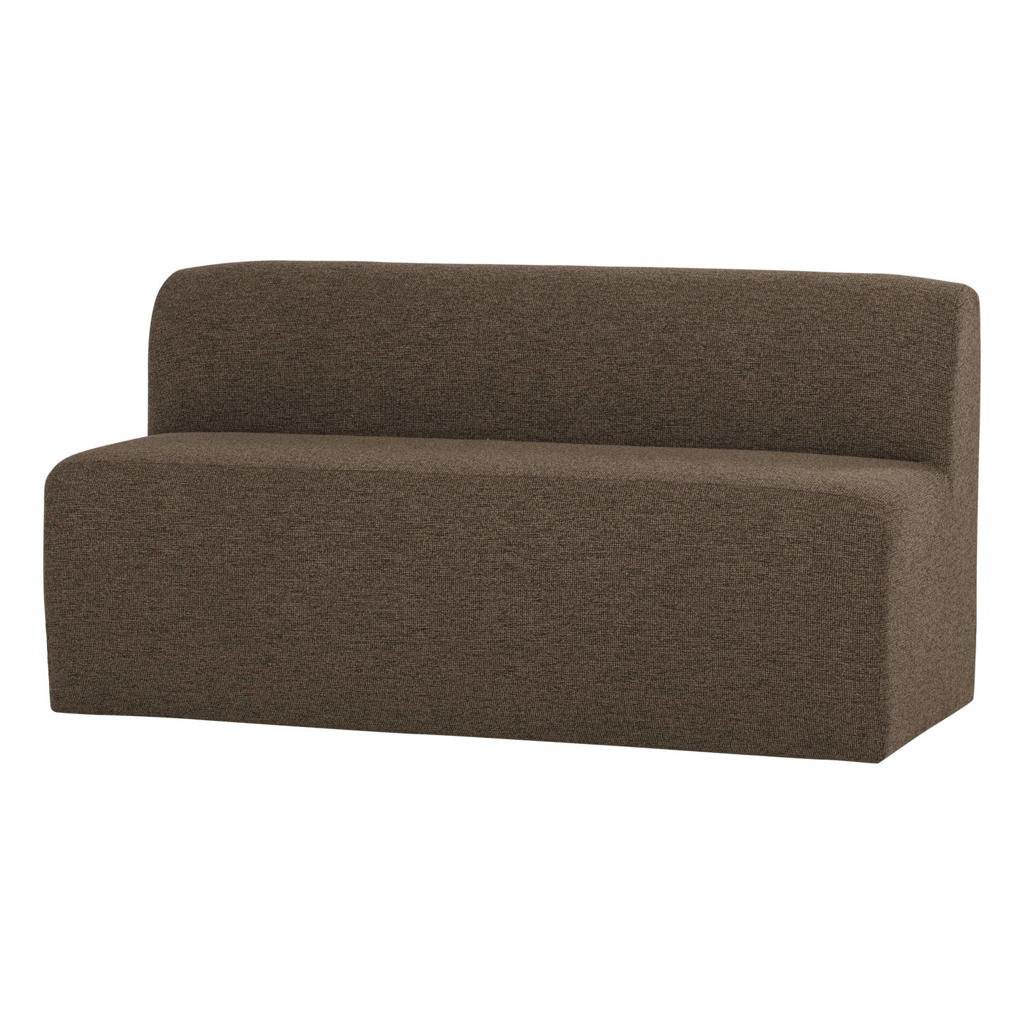 WOOOD Mojo Base Eetbank 164 cm Rugleuning - Rib - Donkerzand