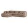WOOOD Brenvo Hoekbank Links - Structure Velvet - Zand - 73x306x178