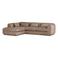 WOOOD WOOOD Brenvo Hoekbank Links - Structure Velvet - Lichtbruin