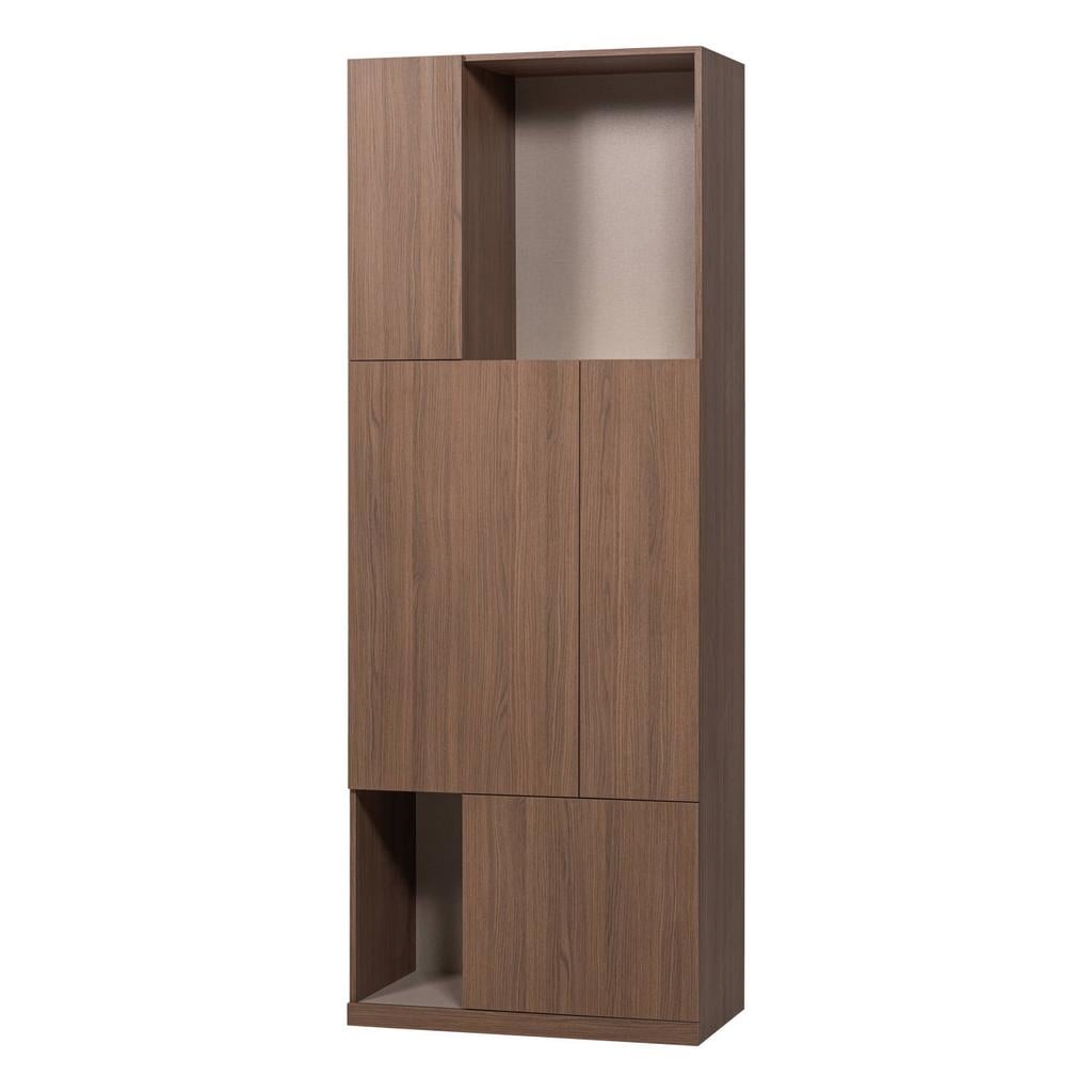 WOOOD Build Opbergkast 80 cm - Walnoot Fineer - Bruin - 215x80x41