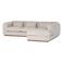WOOOD WOOOD Brenvo Hoekbank Rechts - Structure Velvet - Zand - 73x306x178