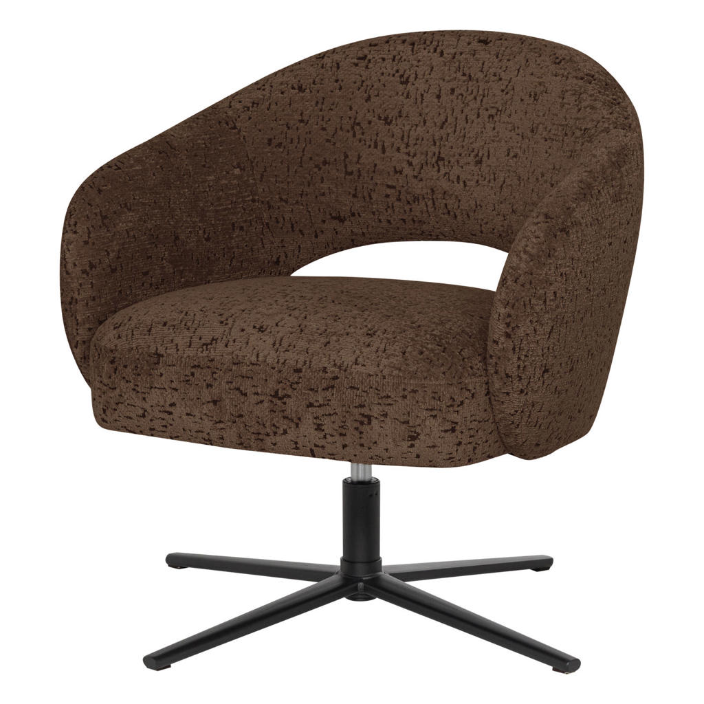 WOOOD WOOOD Pico Draaifauteuil - Wollig Structuur - Zand - 74x71x69