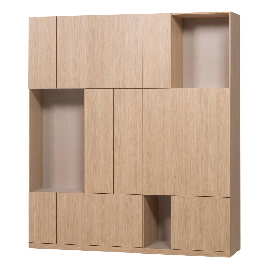 WOOOD Build Wandkast Combinatie 188 cm - Eiken Decor - Naturel