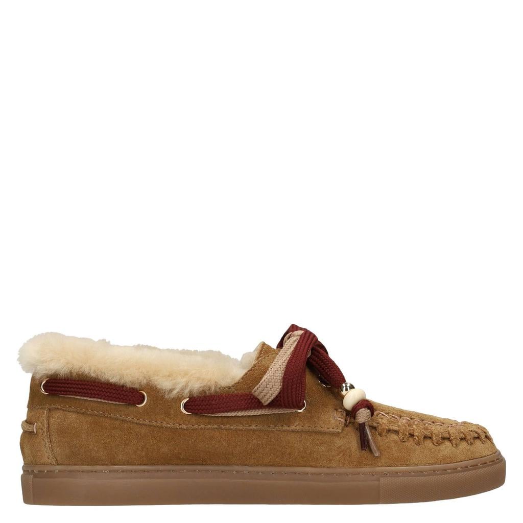 Manfield suède bootschoenen - cognac