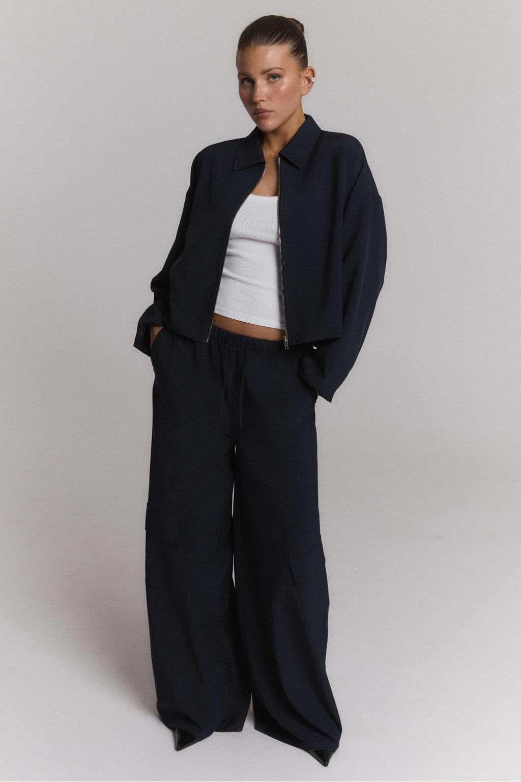Refined Department jas - marineblauw