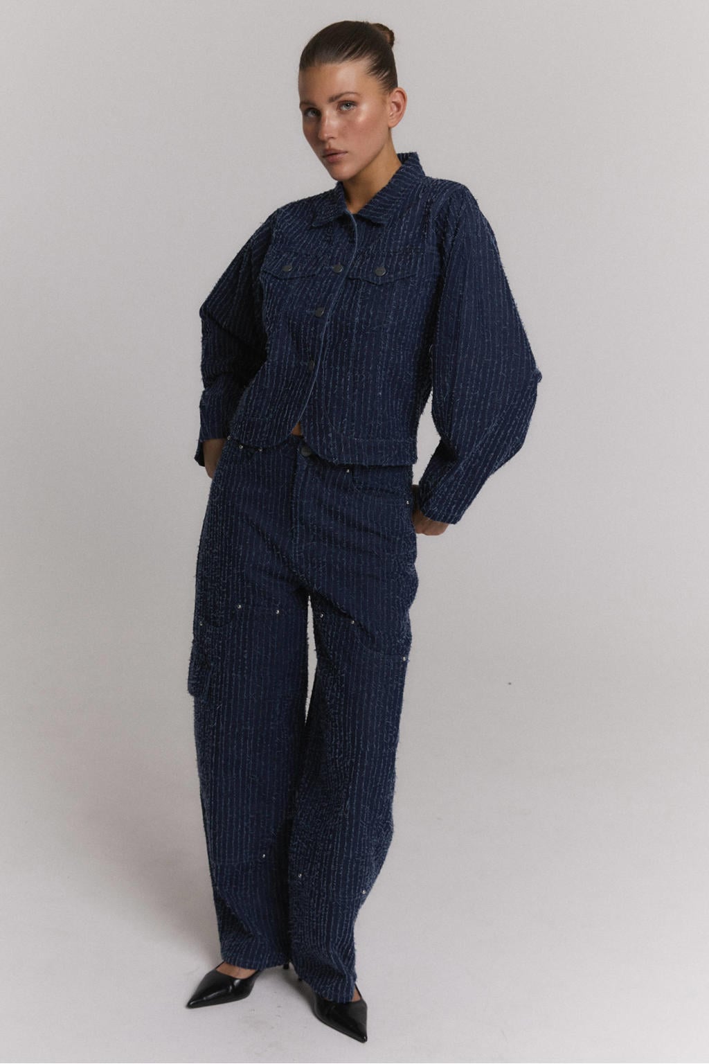 Refined Department spijkerjas - donkerblauw