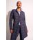 Plus Basics travelstof regular fit geruite blazer - donkerblauw