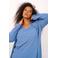 Plus Basics travelstof blouse - blauw