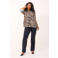 Plus Basics blouse met print - donkerblauw