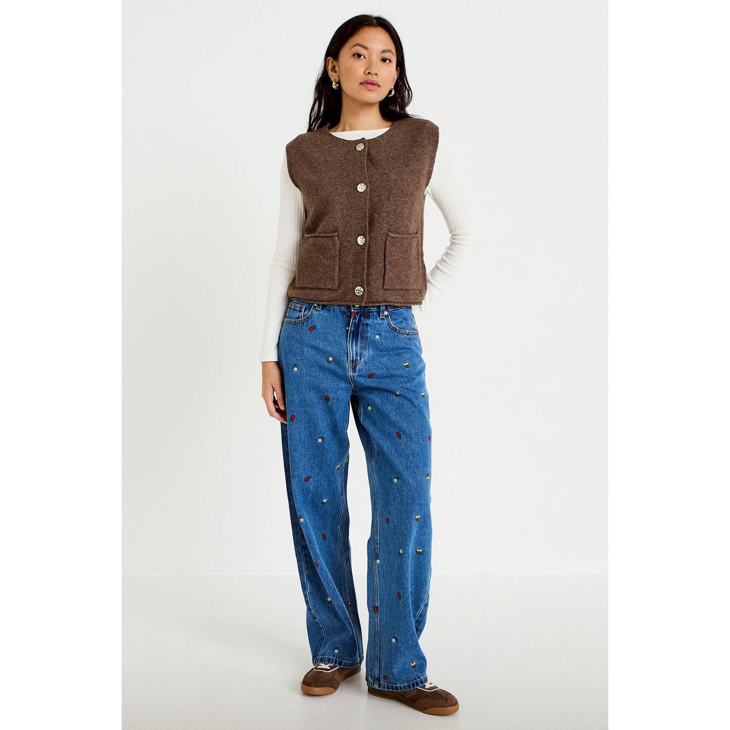 Cache gemêleerd gilet bruin