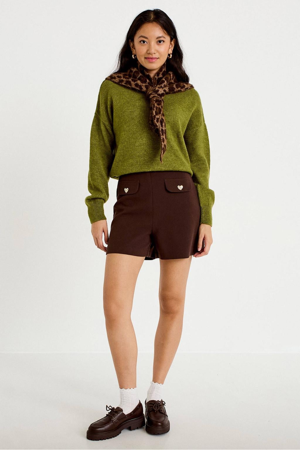 Cache Cache baggy casual short - donkerbruin