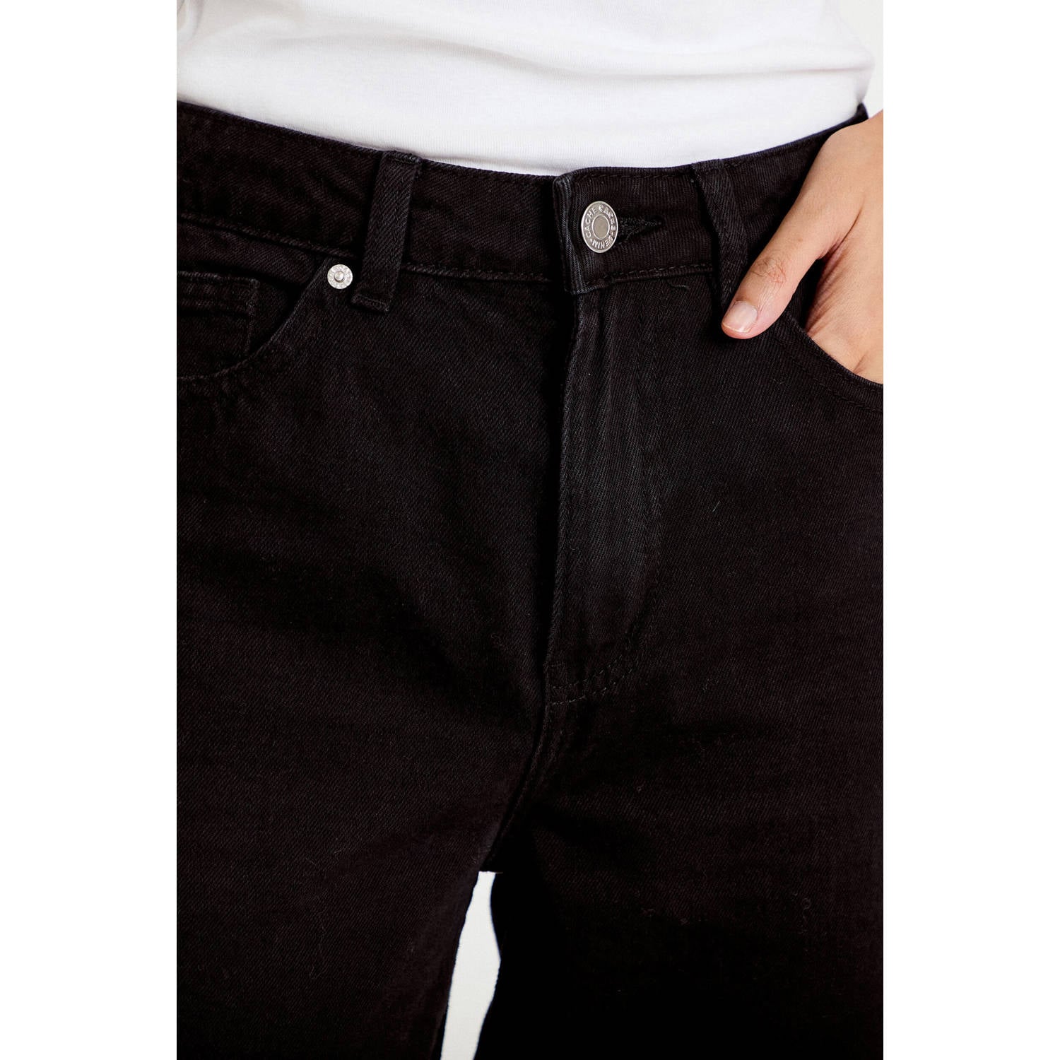 Cache wide leg jeans zwart