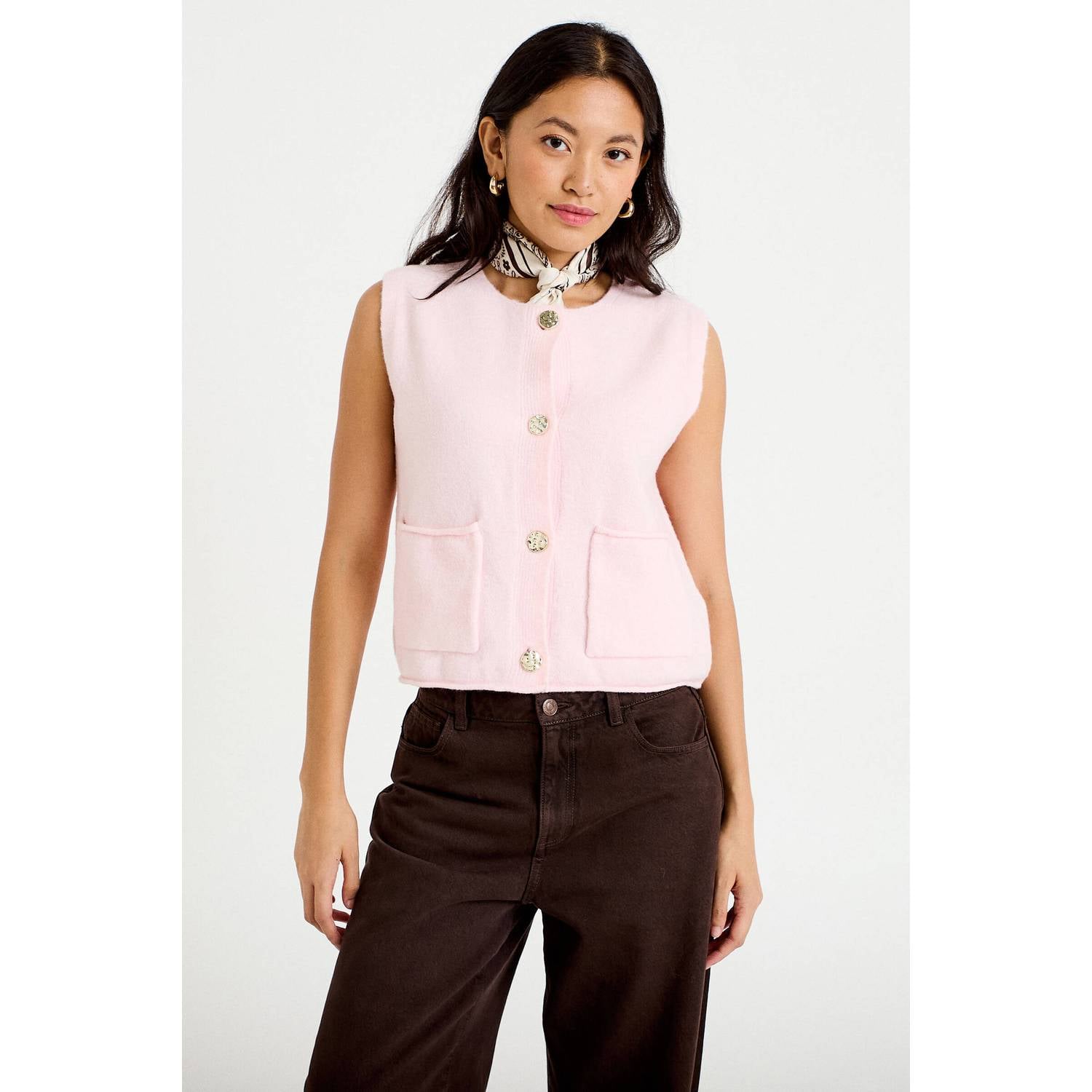 Cache gilet lichtroze