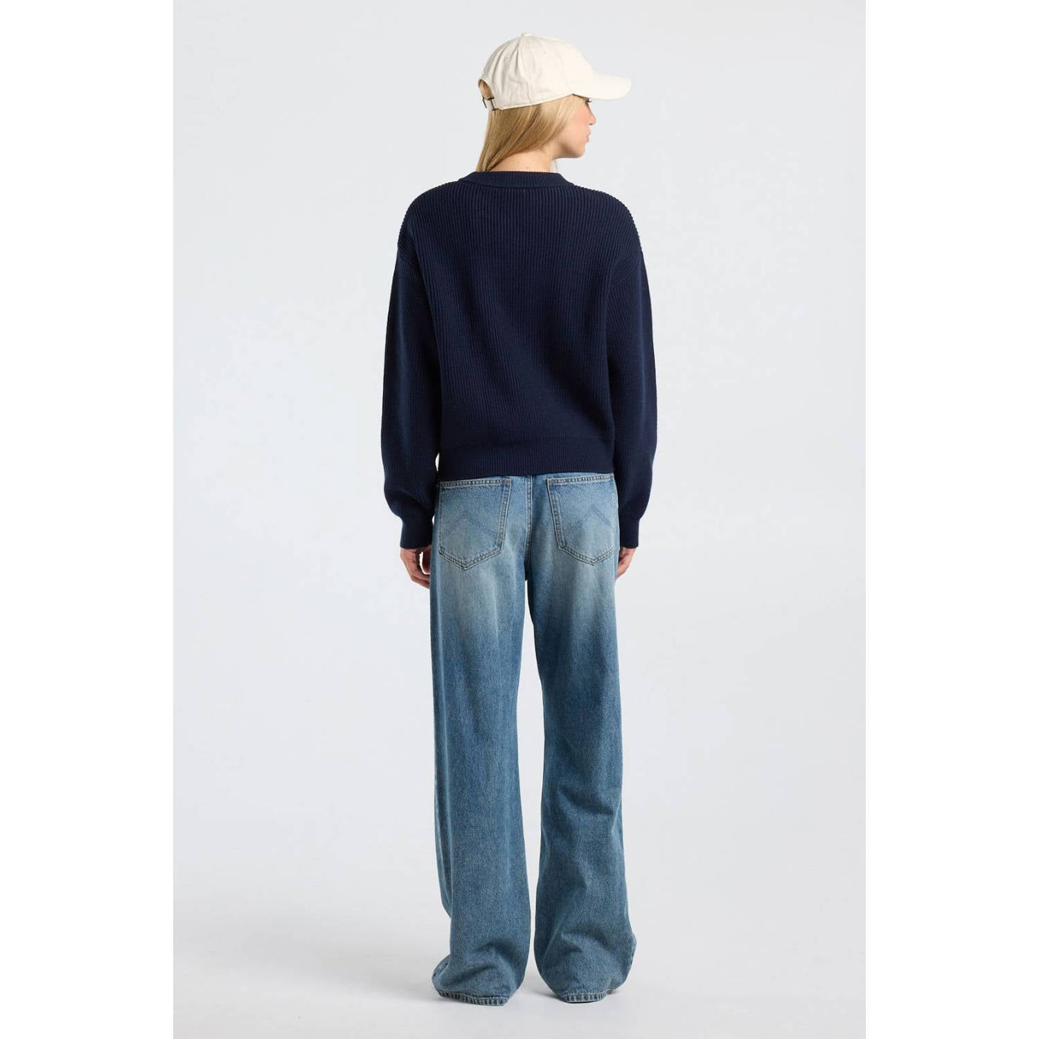 America Today gebreide trui marineblauw