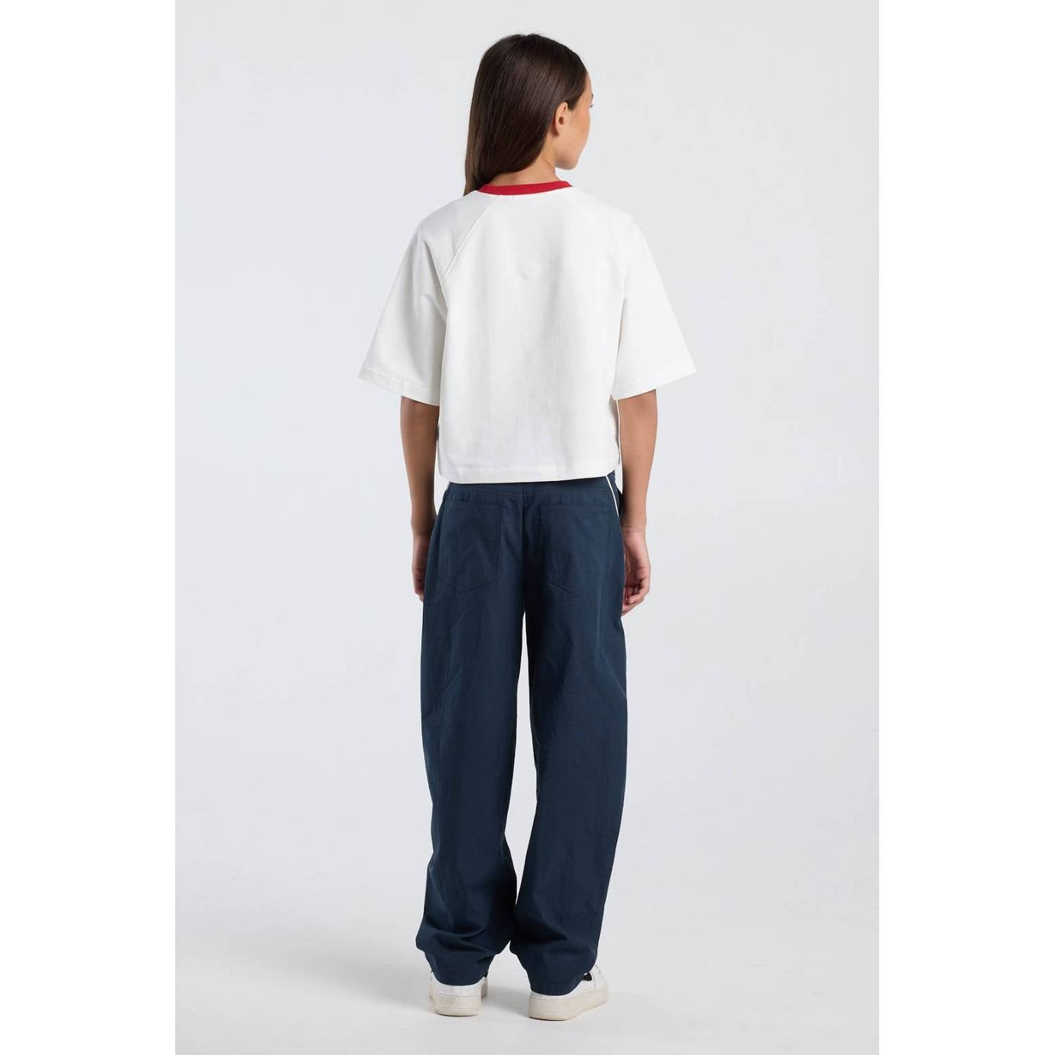 America Today T-shirt met tekst wit rood