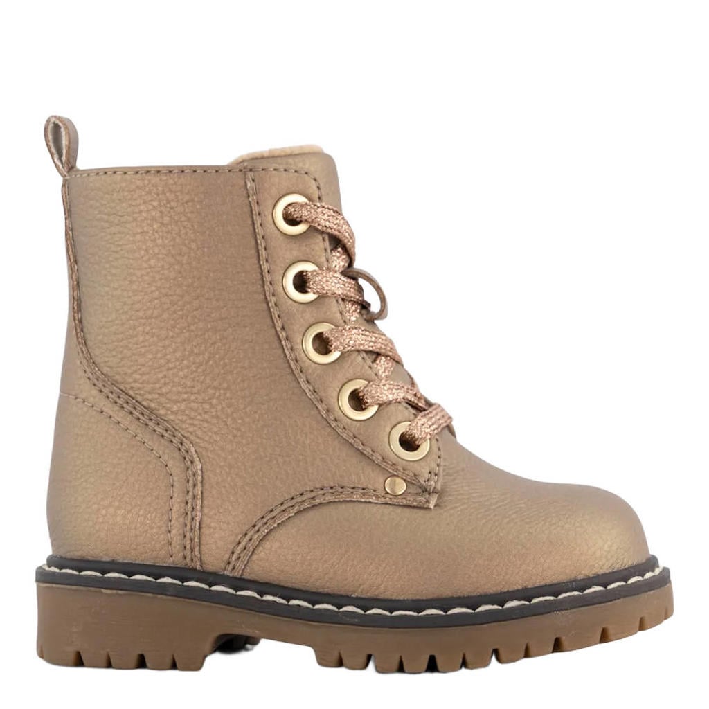 Beige meisjes Graceland enkelboots met profielzool -