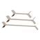WOOOD WOOOD Lorin Wandplanken - Metaal - Zand - Set Van 3 - 13x80x13