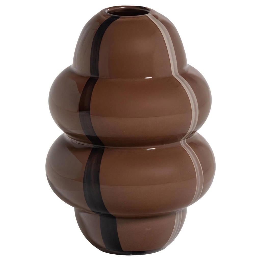 WOOOD glazen vaas 32x23x23 cm - bruin
