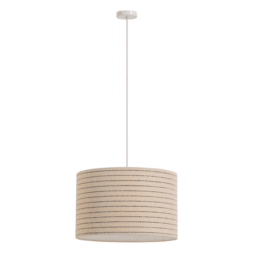 WOOOD Loft Hanglamp - Metaal/Bouclé - Naturel Met Stippen - 35x55x55