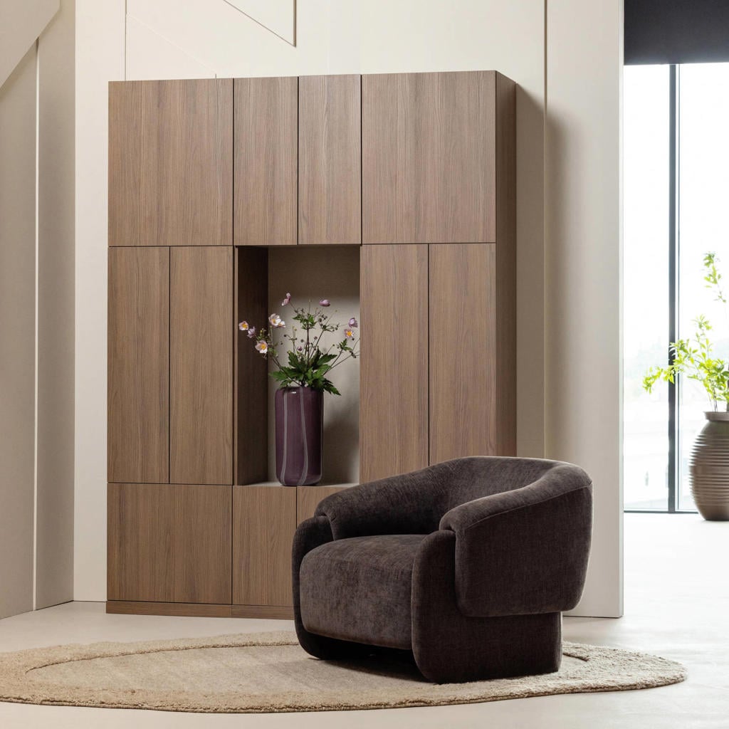 WOOOD glazen vaas 40x20x20 cm - paars