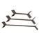 WOOOD WOOOD Lorin Wandplanken - Metaal - Zand - Set Van 3 - 13x80x13