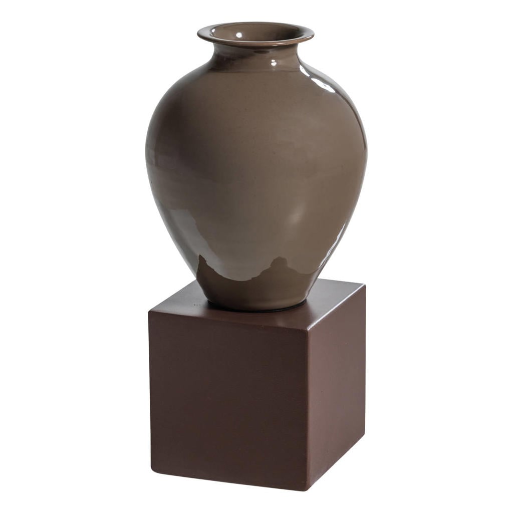 WOOOD vaas 39x19x19 cm - bruin
