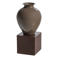 WOOOD WOOOD Numo Wanddeco Set Vaas/Kubus - Metaal - Bruin - 39x19x19