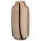 WOOOD Selena Vaas - Glas - Naturel Met Streep Bruin - 35x18x18