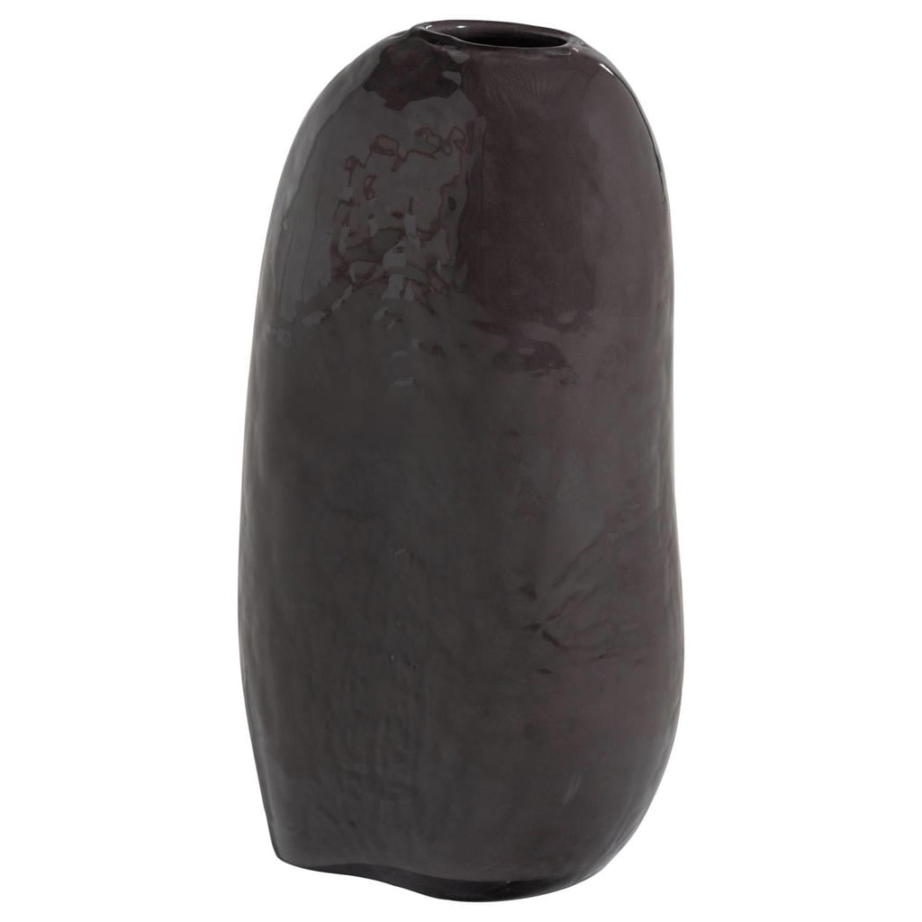 WOOOD glazen vaas 42x23x14 cm - donkerbruin