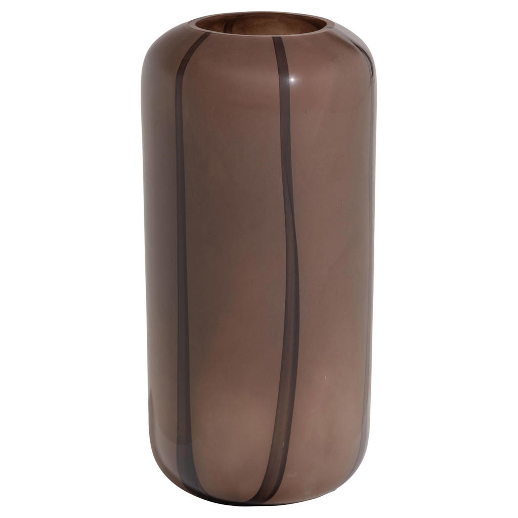 WOOOD glazen vaas 40x20x20 cm - bruin
