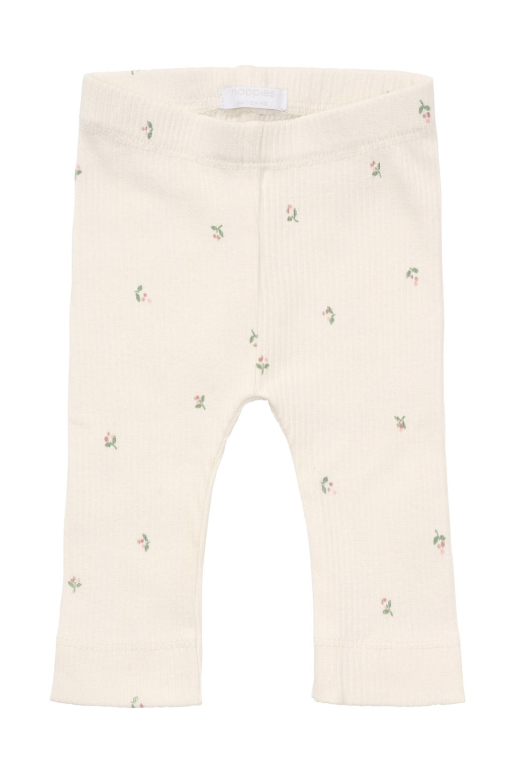Ecru meisjes Noppies baby gebloemde legging van stretchkatoen met elastische tailleband