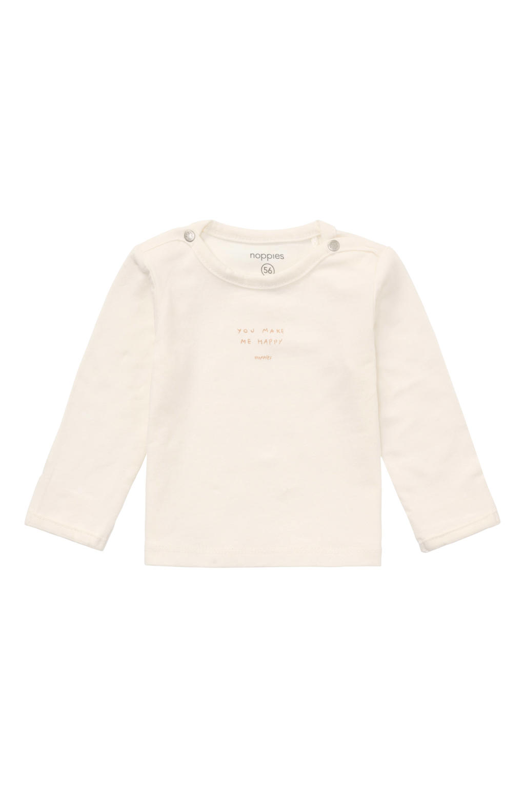 Noppies baby longsleeve met tekst - ecru