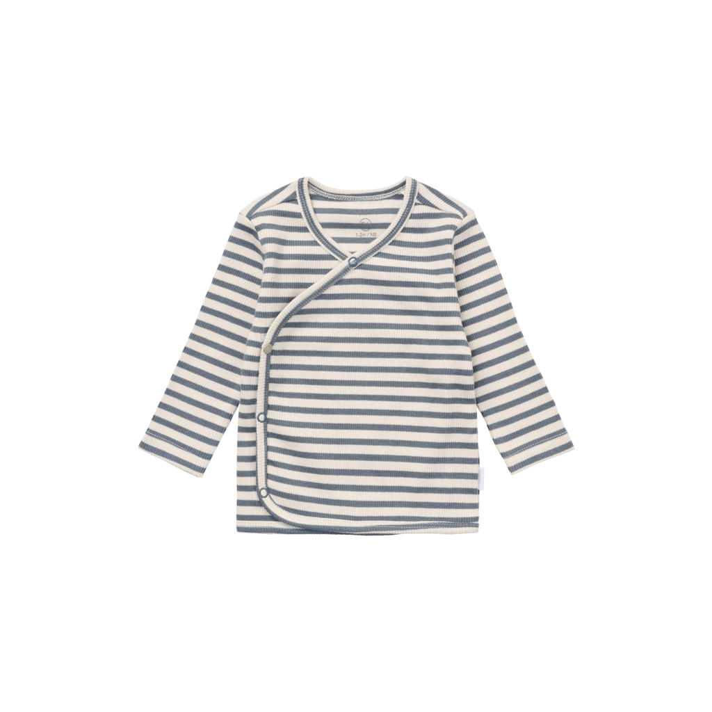 Noppies baby gestreepte longsleeve - blauw/ecru
