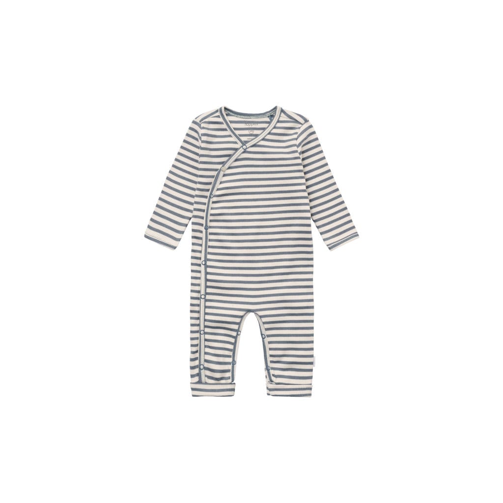 Noppies baby katoenen gestreept boxpak - blauw/ecru