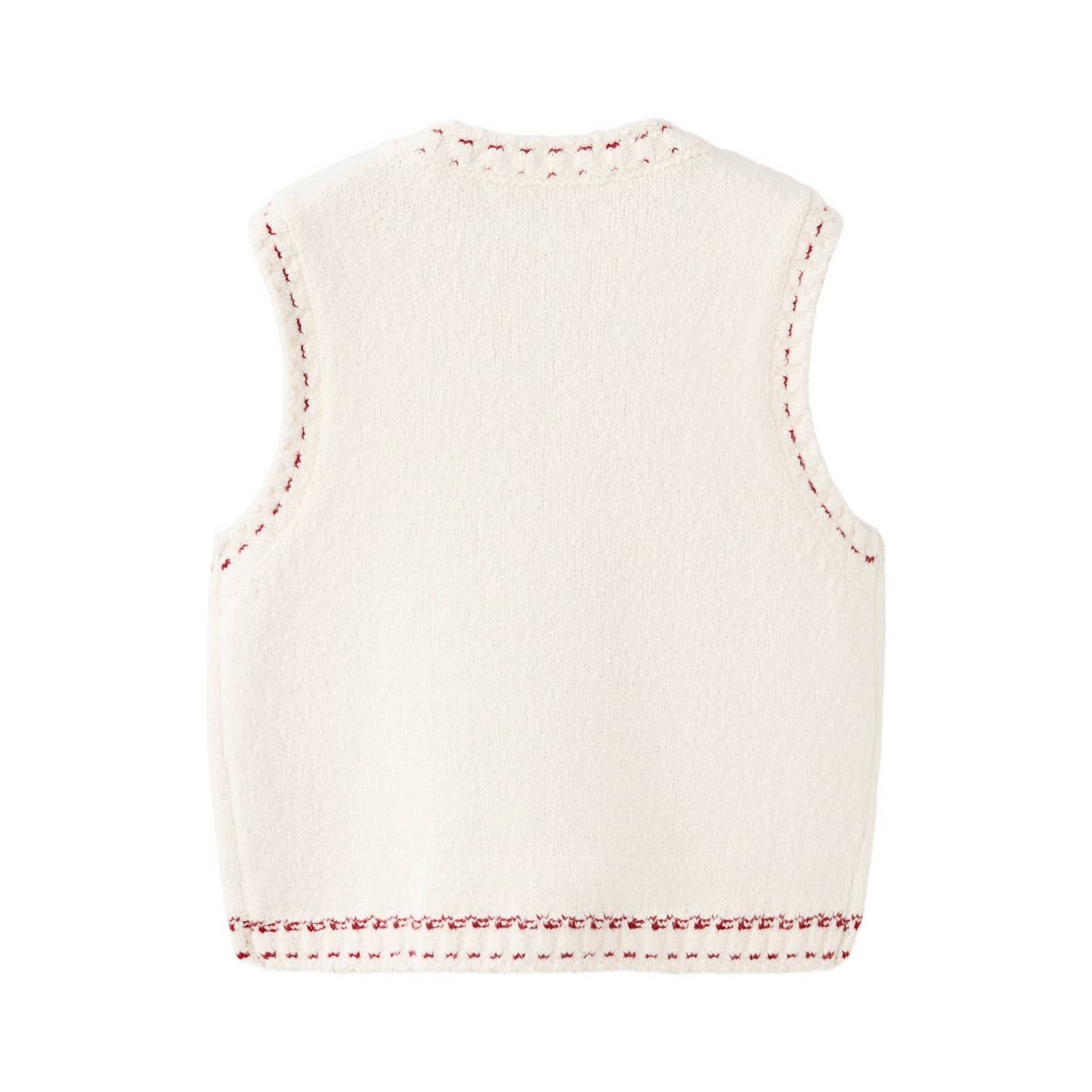 Mango Kids gilet beige rood