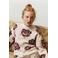 Mango Kids gebloemde sportsweater - beige/rood