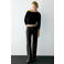MANGO TEEN wide leg jeans met studs - donkergrijs