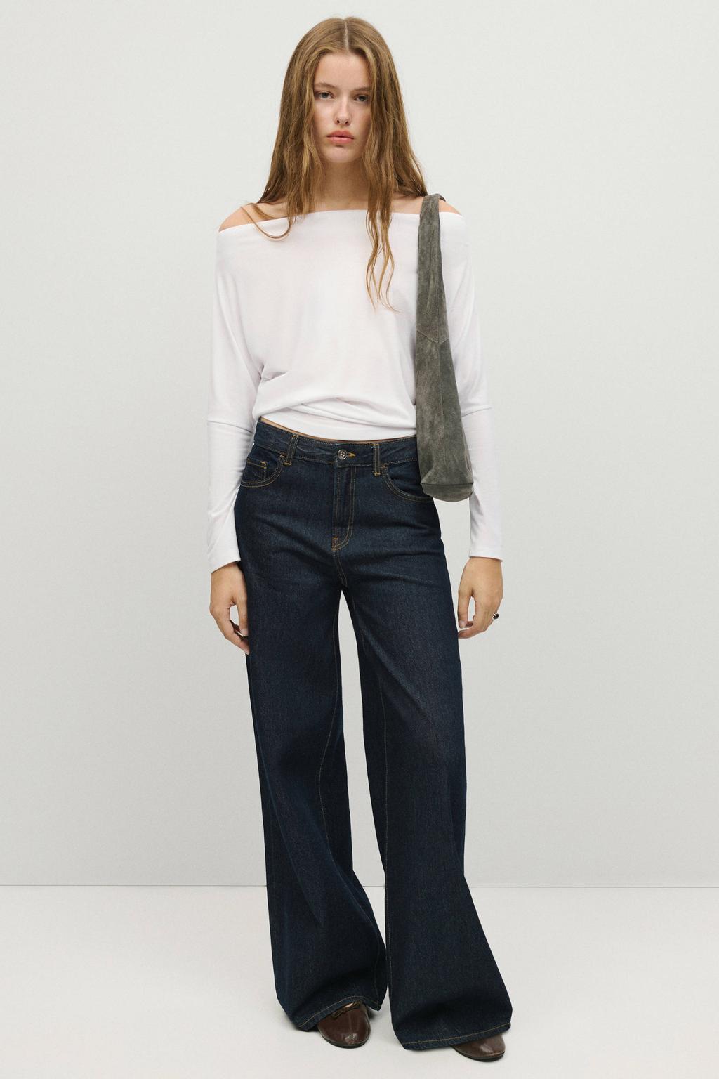 MANGO TEEN gebreide top - wit