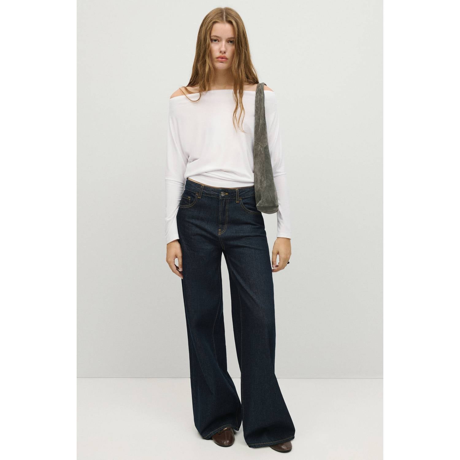 MANGO TEEN gebreide top wit
