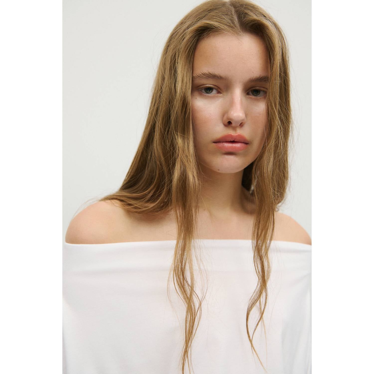 MANGO TEEN gebreide top wit